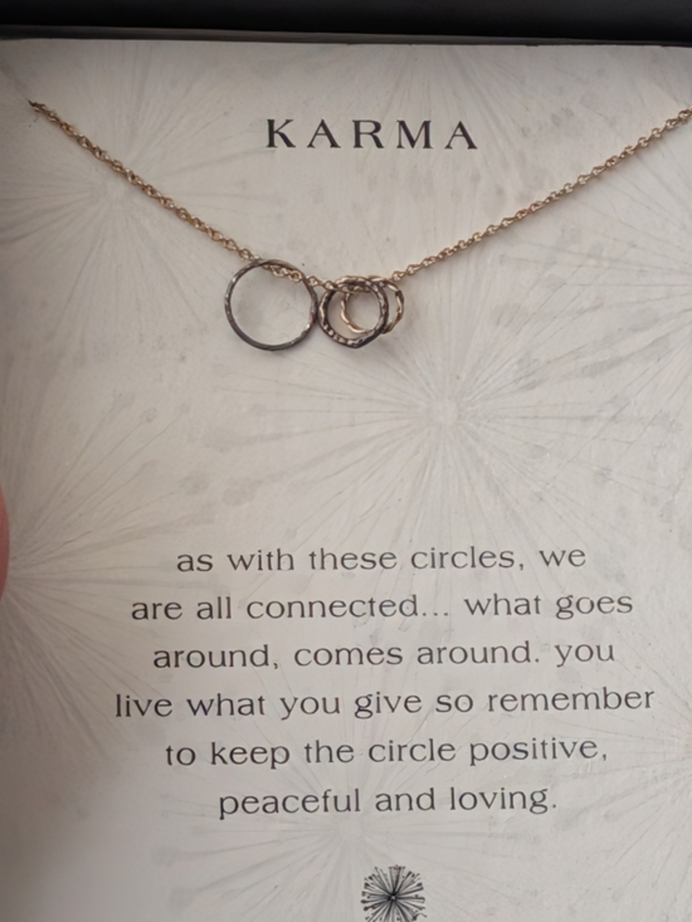 Dogeared Karma Three-Circle Necklace in Gold Dipped Sterling Silver